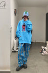 Walter Van BeirendonCK large hoodie AW22-23 8006 blue